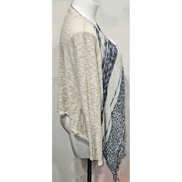 Women’s Fringe Knit Open Front Draping Cover Up - NO BOUNDARIES  Sz XL (15-17) - Picture 5 of 14